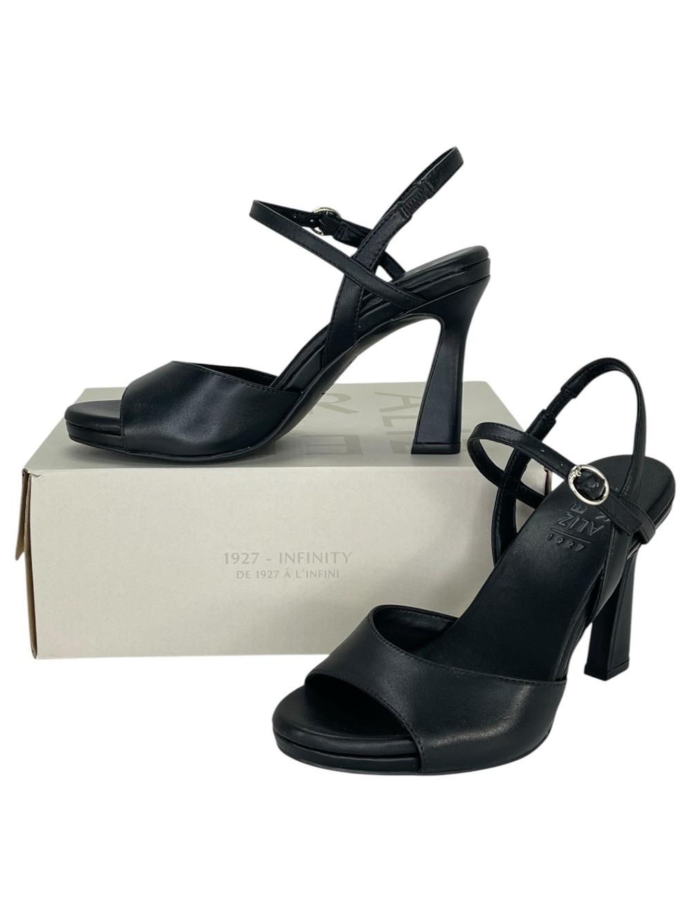 Naturalizer Lala Black Leather Womens Heels Size 7W